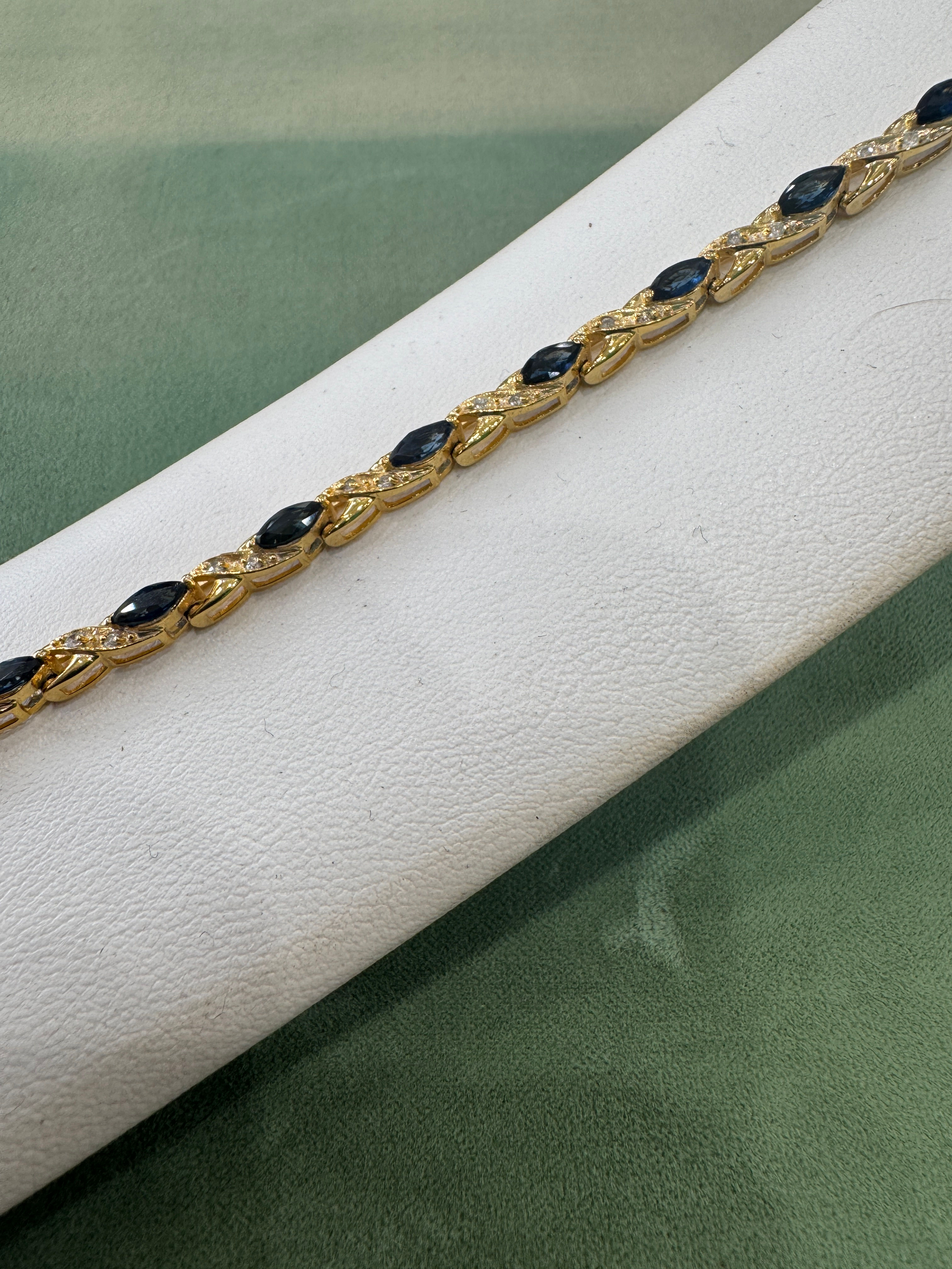 Estate Marquise Sapphire Bracelet