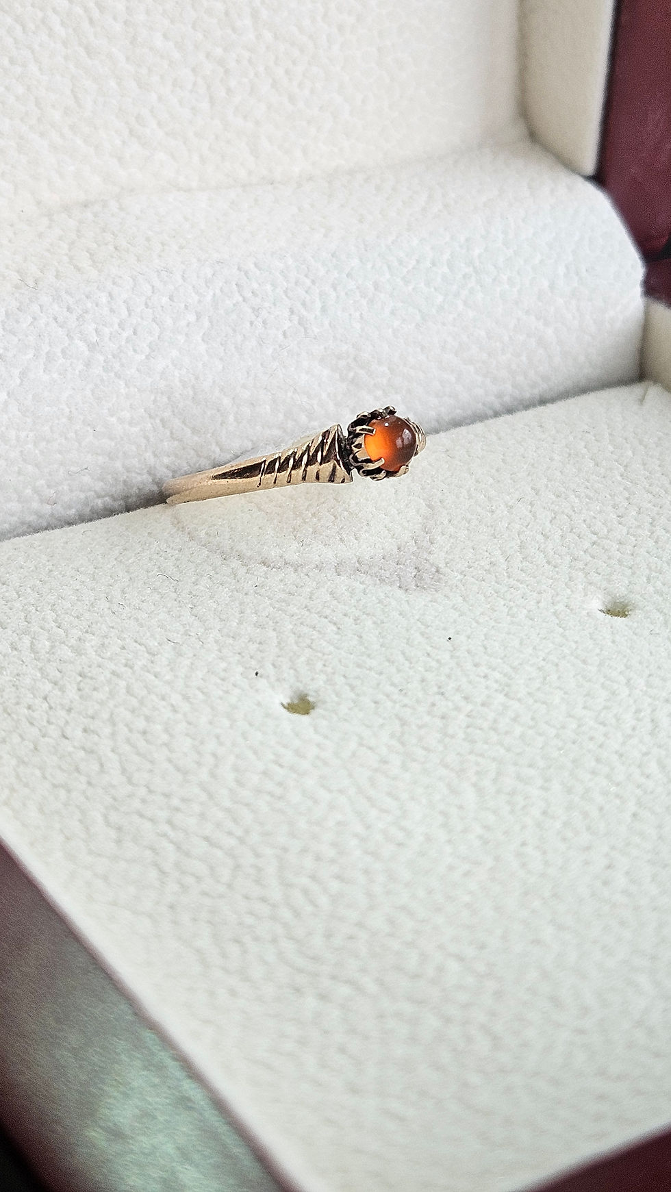 Miniature : Estate Orange Cabochon Ring