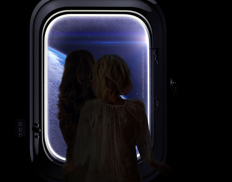 Clarke-and-lexa-looking-out-at-earth-cro