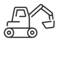 Graafmachine illustratie, bouwwerkzaamheden