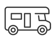 Campervan icoon: vakantie en reizen