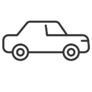 Auto icoon: eenvoudig ontwerp