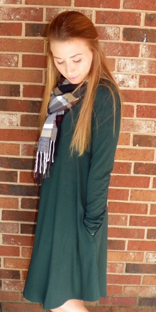 Mock Neck Long Sleeve Dress
