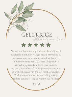 Vijfsterren recensie voor optreden Kimmy June. 