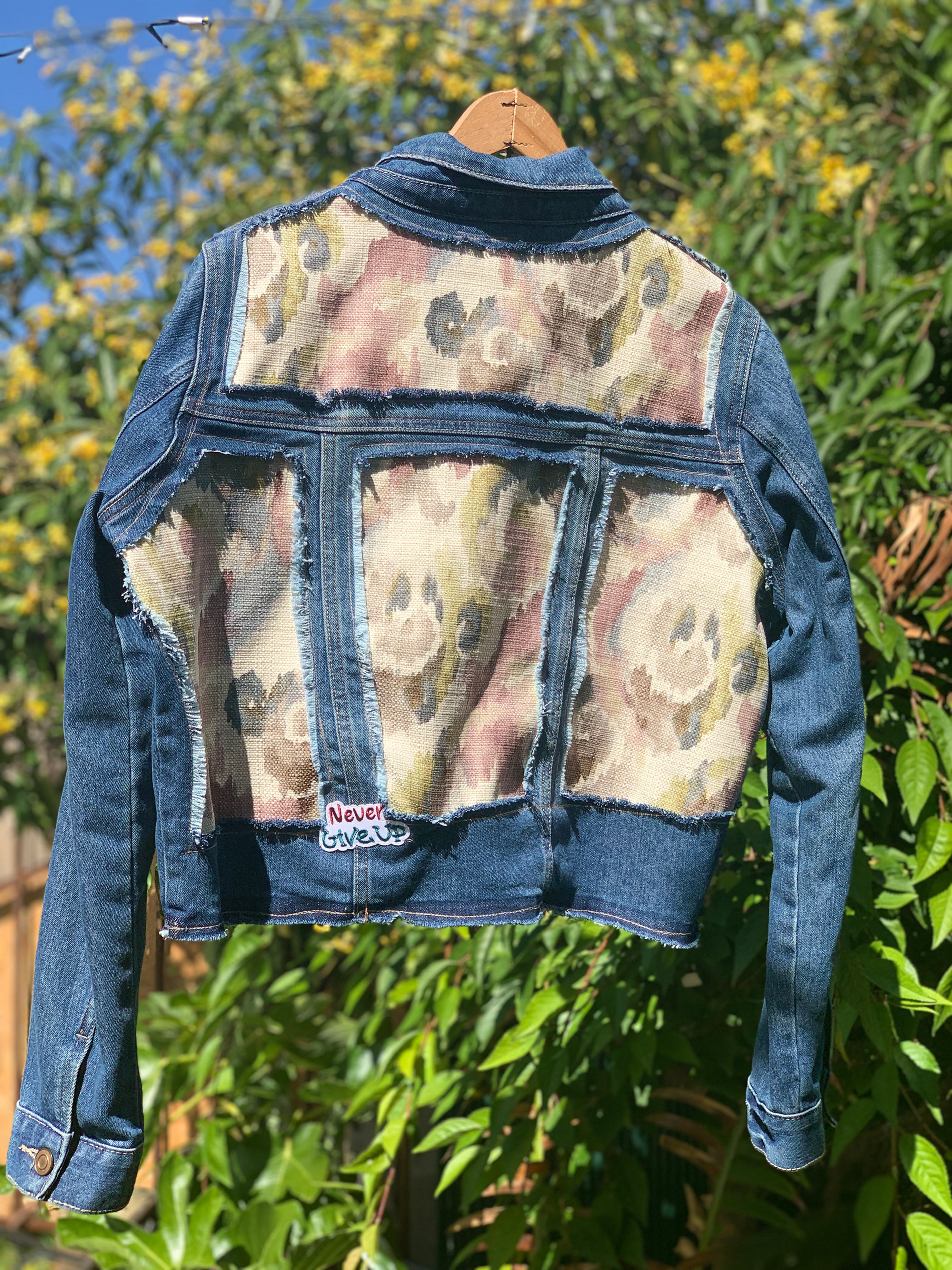 Denim Jacket with Upholstery