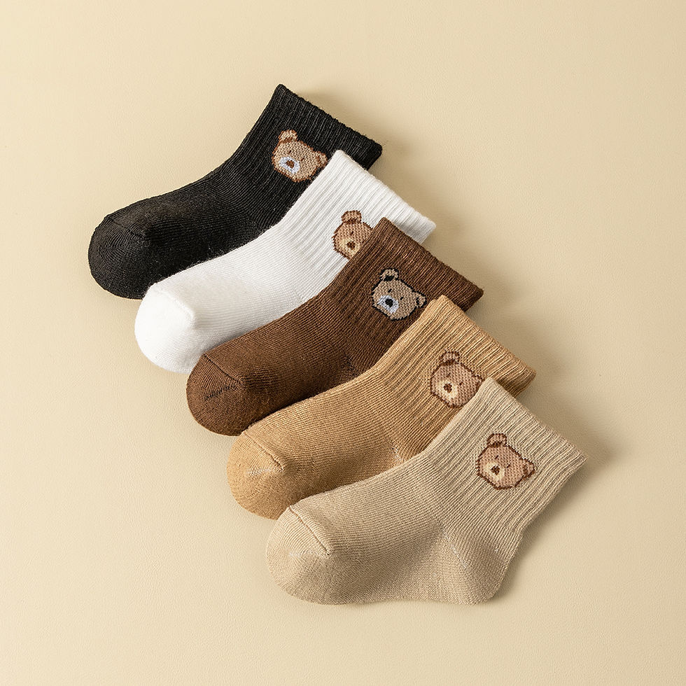 Thumbnail: Pack of 5 pairs of children's socks Breathable cotton - Short socks