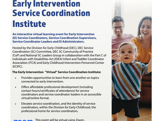Save the Date: DEC Service Coordination Virtual Institute - May 2025