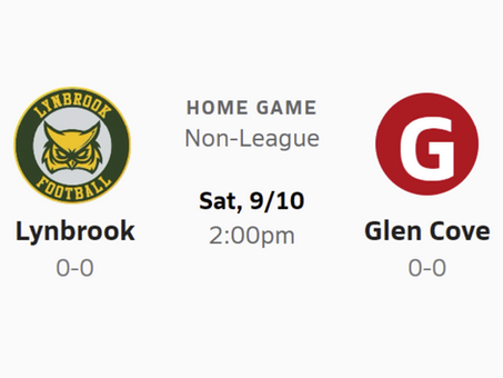 HOME OPENER OWLS VS GLEN COVE SATURDAY 9/10 2PM