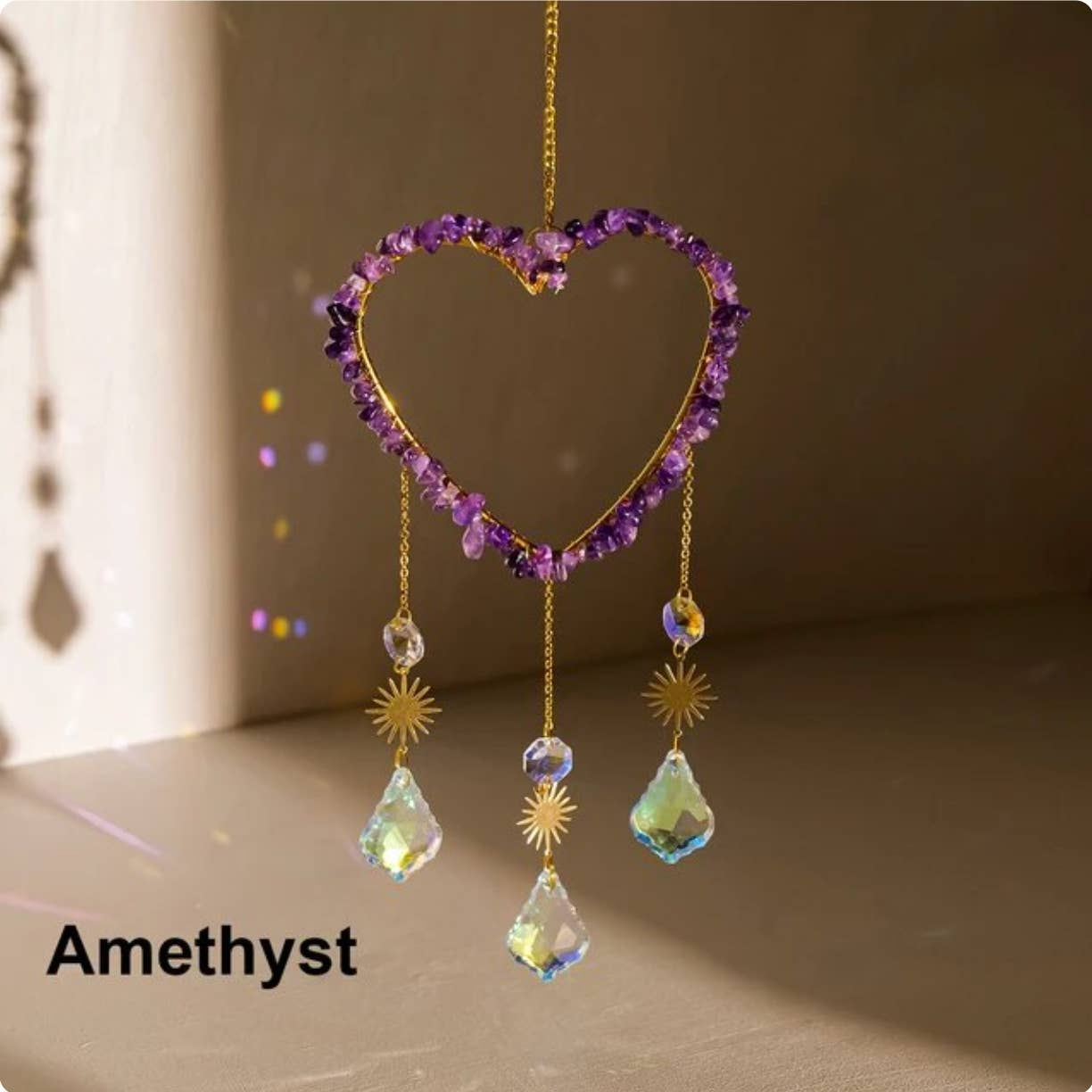 Love Crystal Heart Suncatcher 