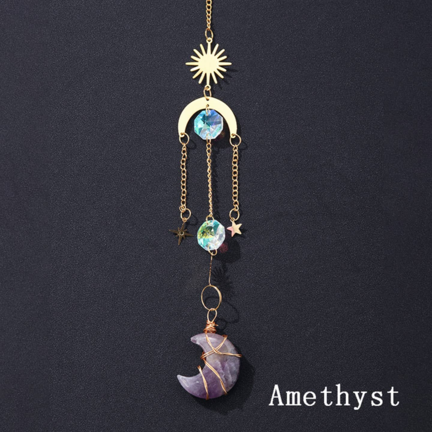 Crystal Moon Pendant Sun Catcher
