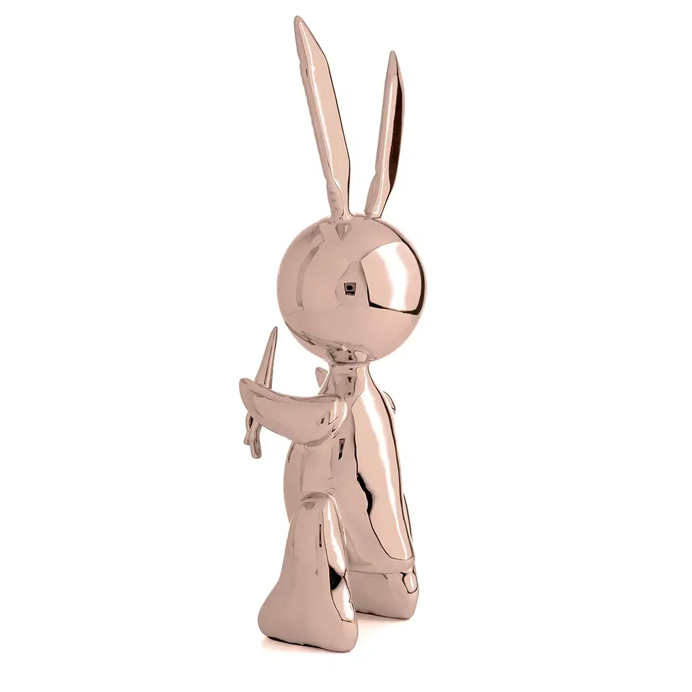 Miniatyrbild: Editions Studio Art Balloon Rabbit Rosé Pink XL artwork after Jeff Koons from Miva Fine Art Gallery Sweden