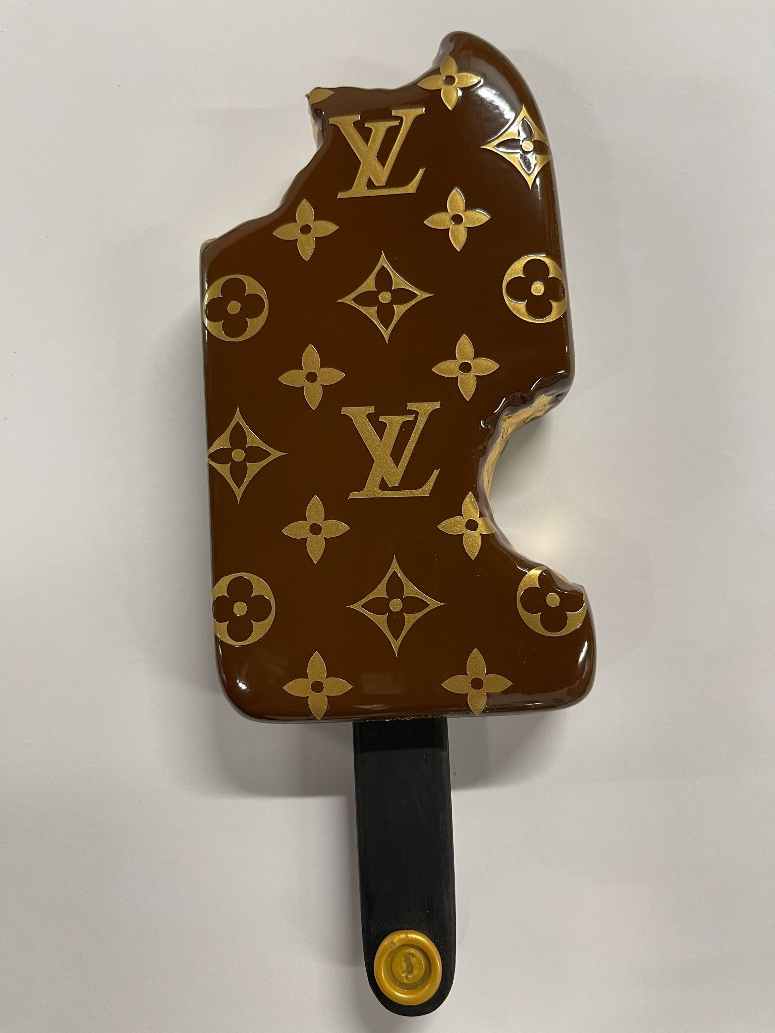 LV popsicle artwork by Snek at Miva Fine Art Gallery featuring glossy epoxy finish, luxury branding, contemporary pop-art