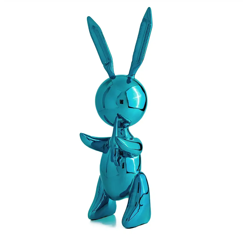 Thumbnail: Artwork from Editions Studio Art Balloon Rabbit XL Mint Green after Jeff Koons from Miva Fine Art Gallery Sweden