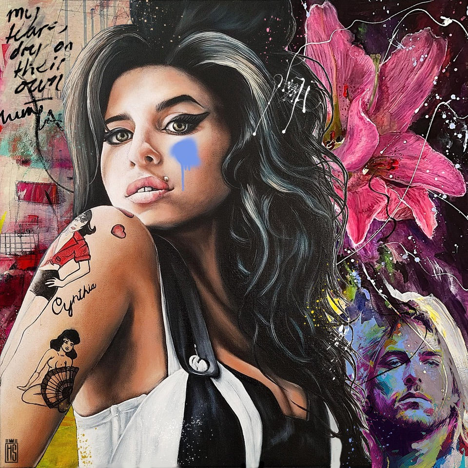 Helt Sort artwork Back to Black popart limited edition shown at Miva Fine Art Gallery in Sweden