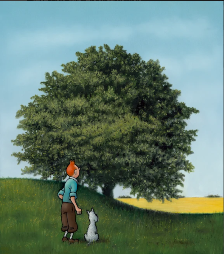 Blooming artwork from Ole Ahlberg in limited edition pop art with Tintin for sale at Miva Fine Art Gallery Sweden
