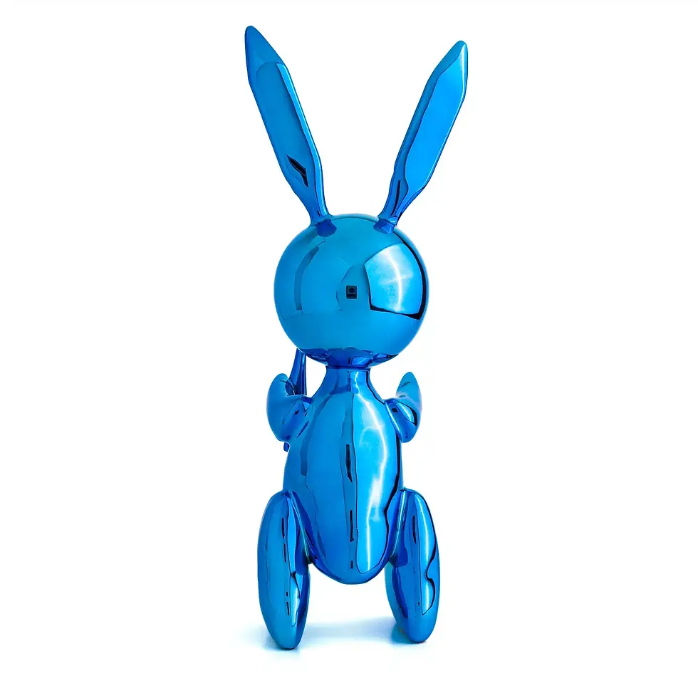 Miniatyrbild: Editions Studio Art Balloon Rabbit XL Blue popart sculpture from Miva Fine Art Gallery Sweden