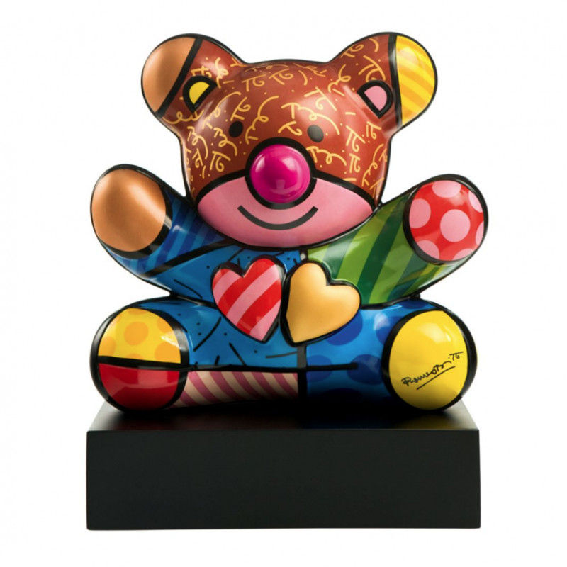 Truly Yours an Porcelain sculpture in pop art made by Goebel designer Romero Britto for sale at Miva Fine Art Gallery Sweden