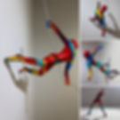 Wall Climbers artwork by Ancizar Marin – contemporary sculpture shown at Miva Fine Art.