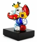 Thumbnail: Spring Elephant Porcelain sculpture in bright color made by Goebel designer Romero Britto shown at Miva Fine Art Gallery Swed