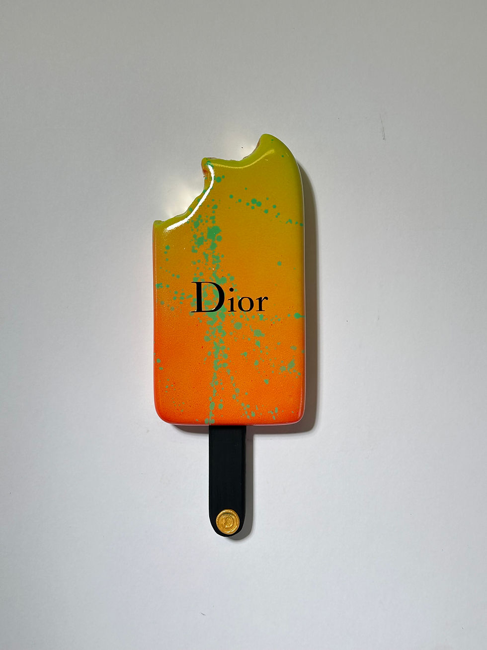 Miniatyrbild: Dior popsicle artwork by Snek at Miva Fine Art Gallery featuring glossy epoxy finish, luxury branding, contemporary pop-art
