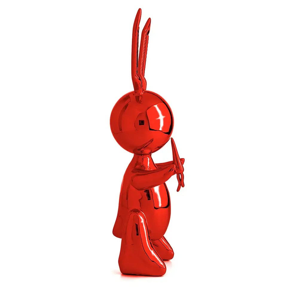 Editions Studio Art Balloon Rabbit artwork after Jeff Koons from Miva Fine Art Gallery Sweden showing popart