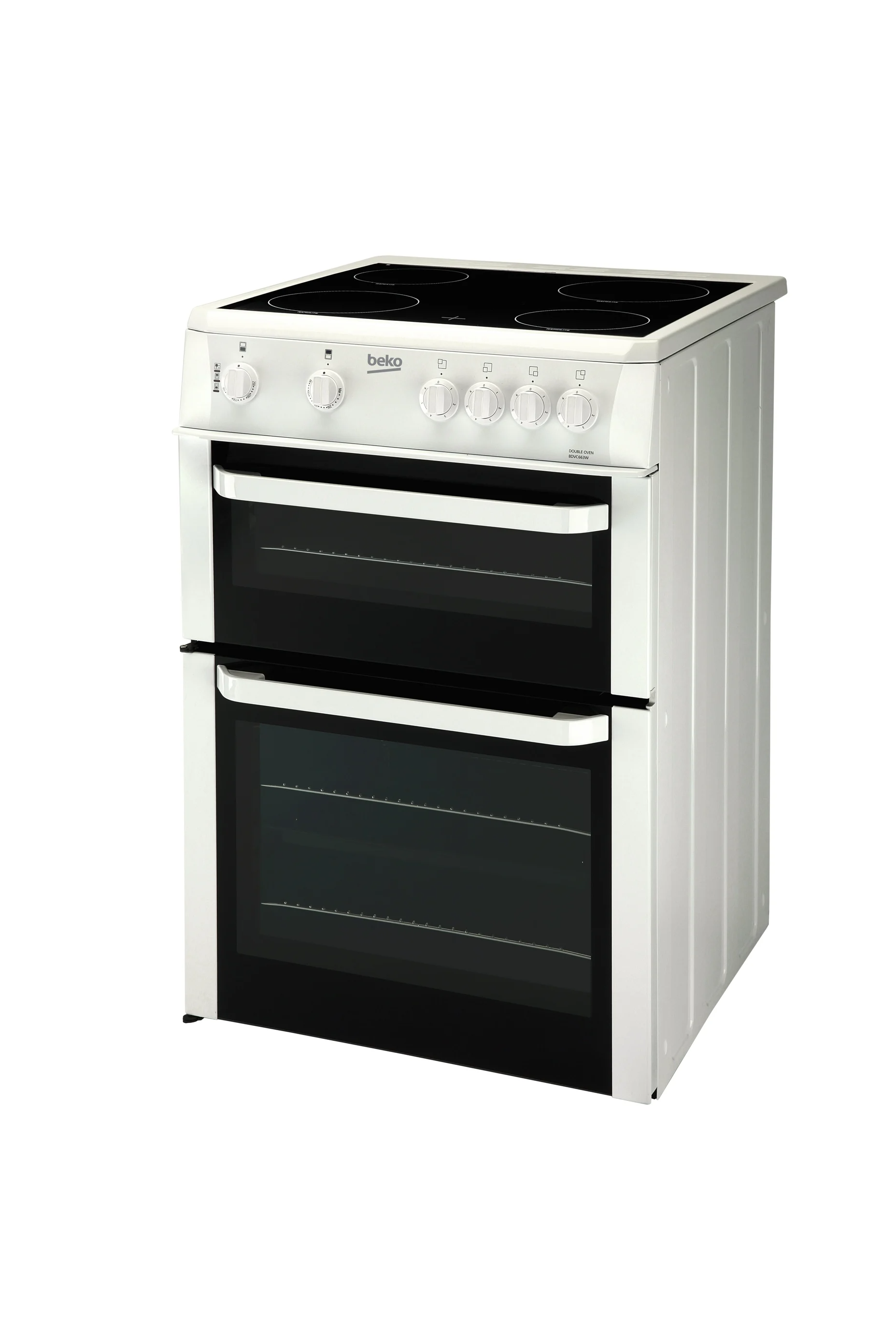 Beko BDVC663W 60cm Electric Cooker Ceramic Hobs Double Oven White