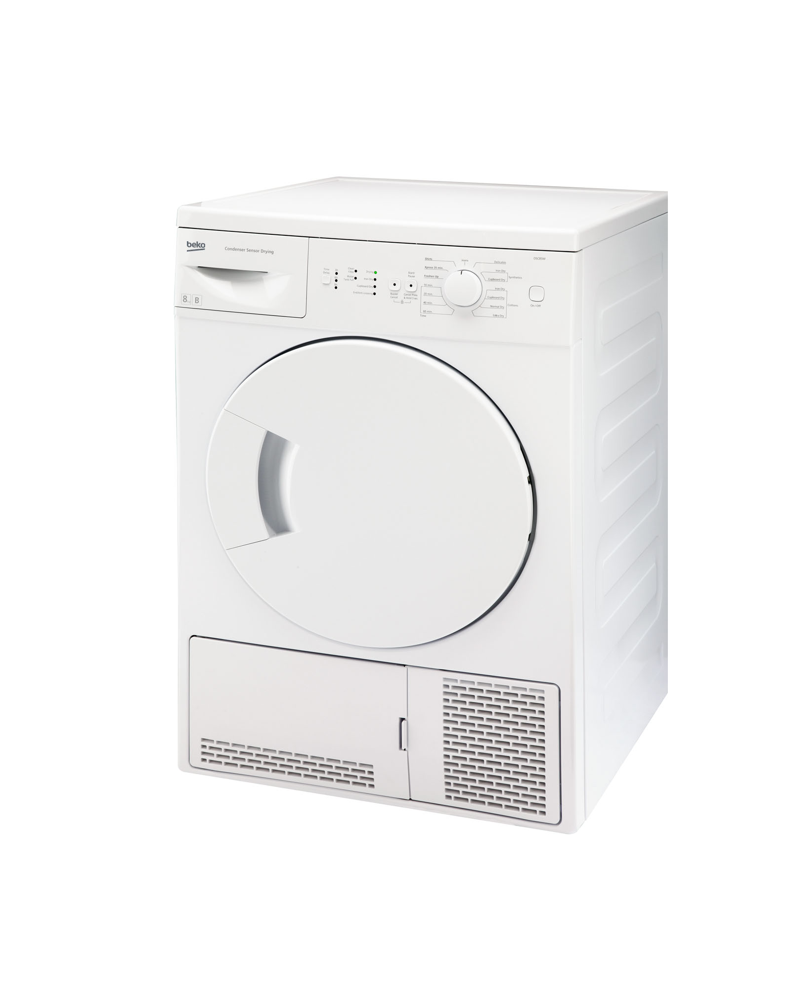 BEKO DSC85W Freestanding 8kg B rated Condenser Tumble Dryer White
