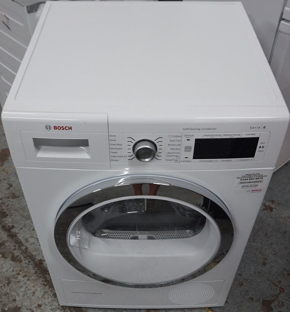Thumbnail: BOSCH Serie 8 WTW87560GB Heat Pump Tumble Dryer A++ 9kg White