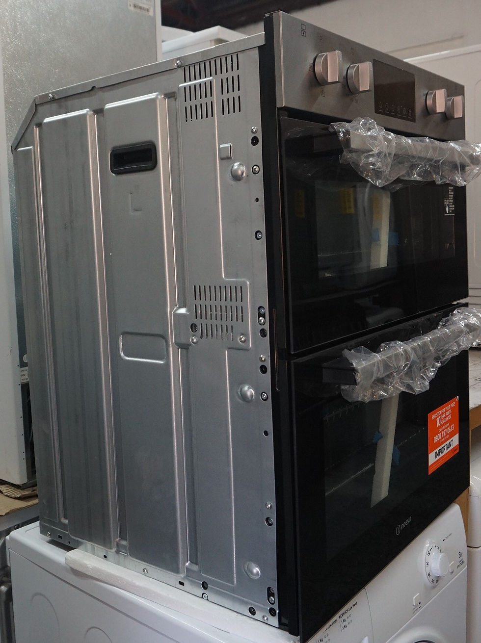 Thumbnail: INDESIT DUI10DIX Electric Built-under Double Oven - Black