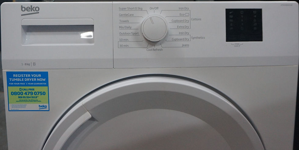 Thumbnail: BEKO DTKCE80021W 8kg B rated Condenser Tumble Dryer White
