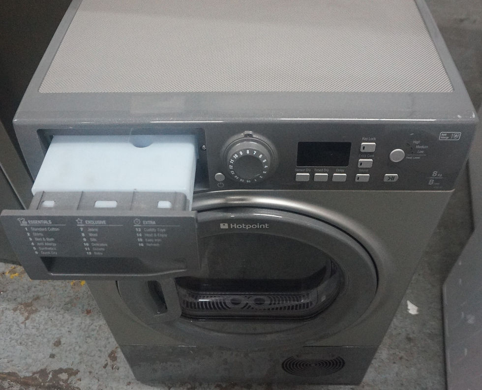 Thumbnail: HOTPOINT Aquarius FTCF87BGG Condenser Tumble Dryer 8kg B energy Graphite