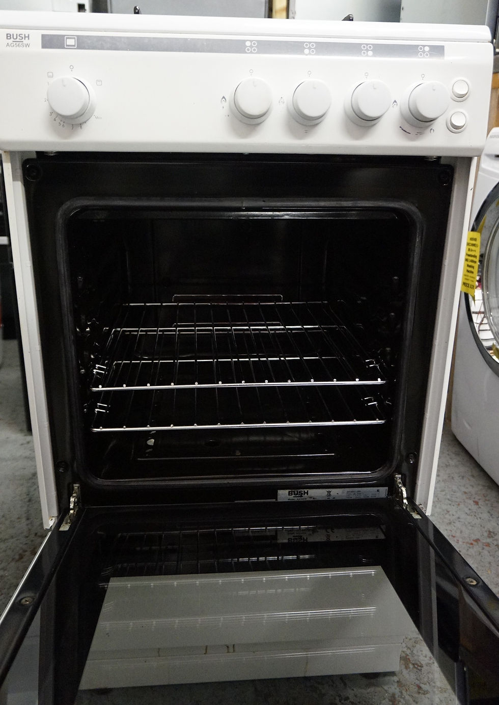 Thumbnail: Bush AG56SW 50cm Single Oven Gas Cooker - White