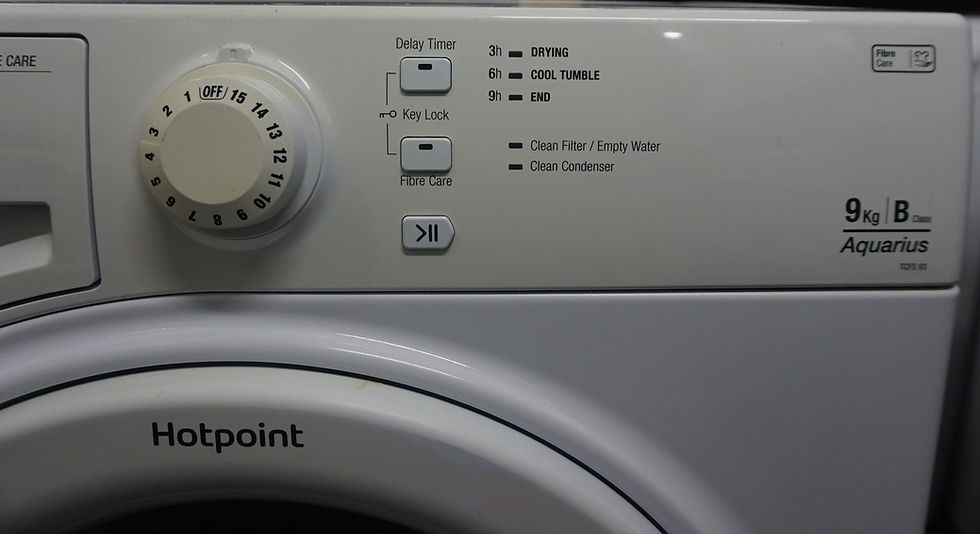 Thumbnail: HOTPOINT Aquarius TCFS93BGP 9kg B rated Condenser Tumble Dryer White (1)