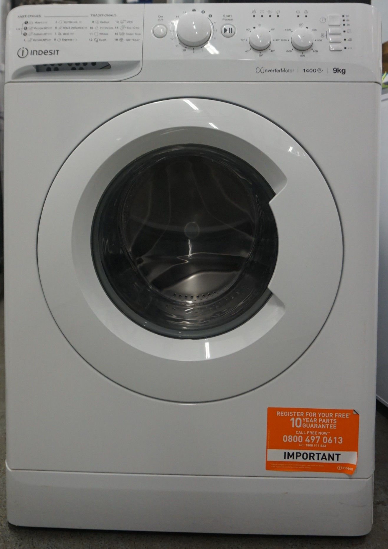 INDESIT MTWC91483W 9 kg 1400 Spin Washing Machine