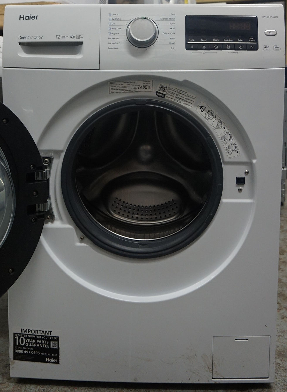 Thumbnail: Haier HW100-B1439N 10Kg Washing Machine with 1400 rpm - White