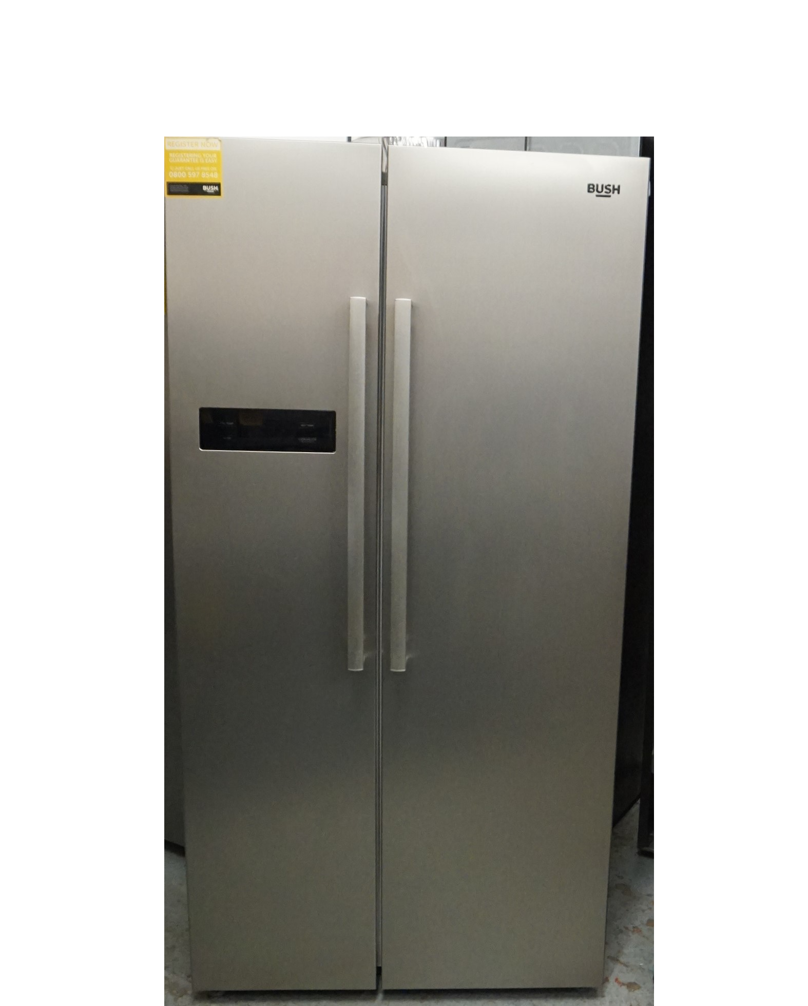 Bush BFSBS  American Side-By-Side Fridge Freezer - Silver