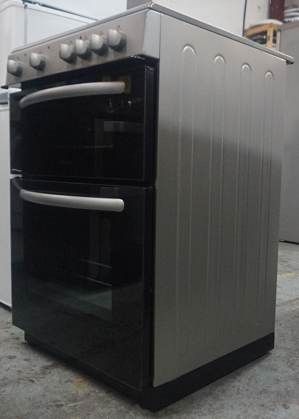 Thumbnail: Statesman EDC60S 60cm Double Oven Electric Ceramic Hob Cooker - Silver