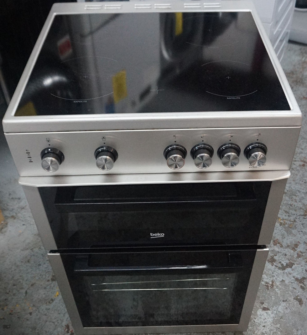 Thumbnail: BEKO XTC611S 60cm Electric Ceramic A rated Cooker Silver