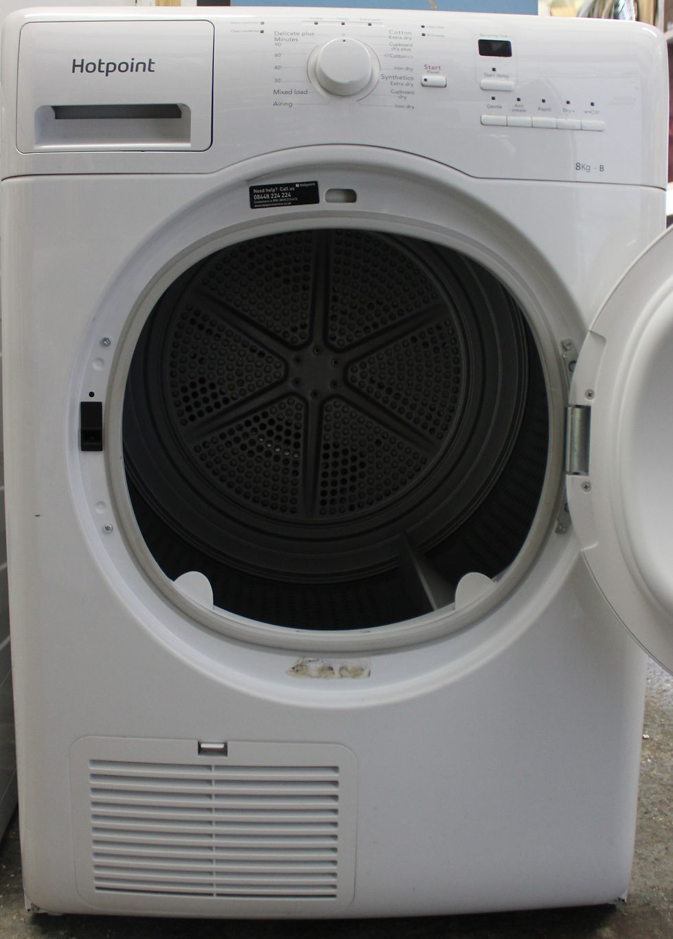 Thumbnail: Hotpoint TDWSF83EPZUK Sensor Condenser Tumble Dry 8kg B rated- White