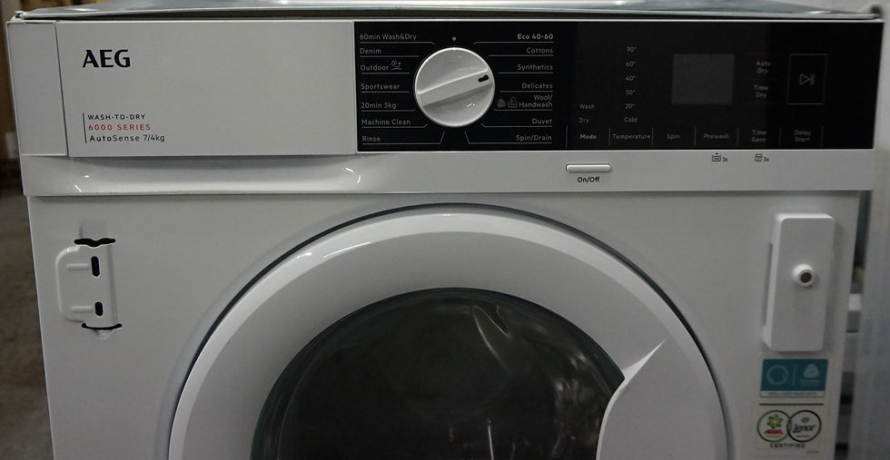 Thumbnail: AEG 6000 LX6WG74634BI Integrated 7kg/4kg 1600rpm Washer Dryer - White (1)