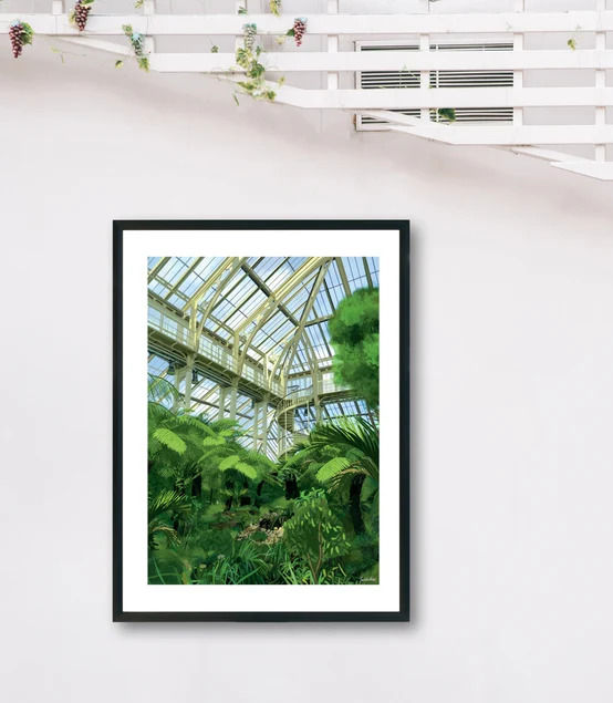 Kew Garden Print Temperate House by Blooming Typical