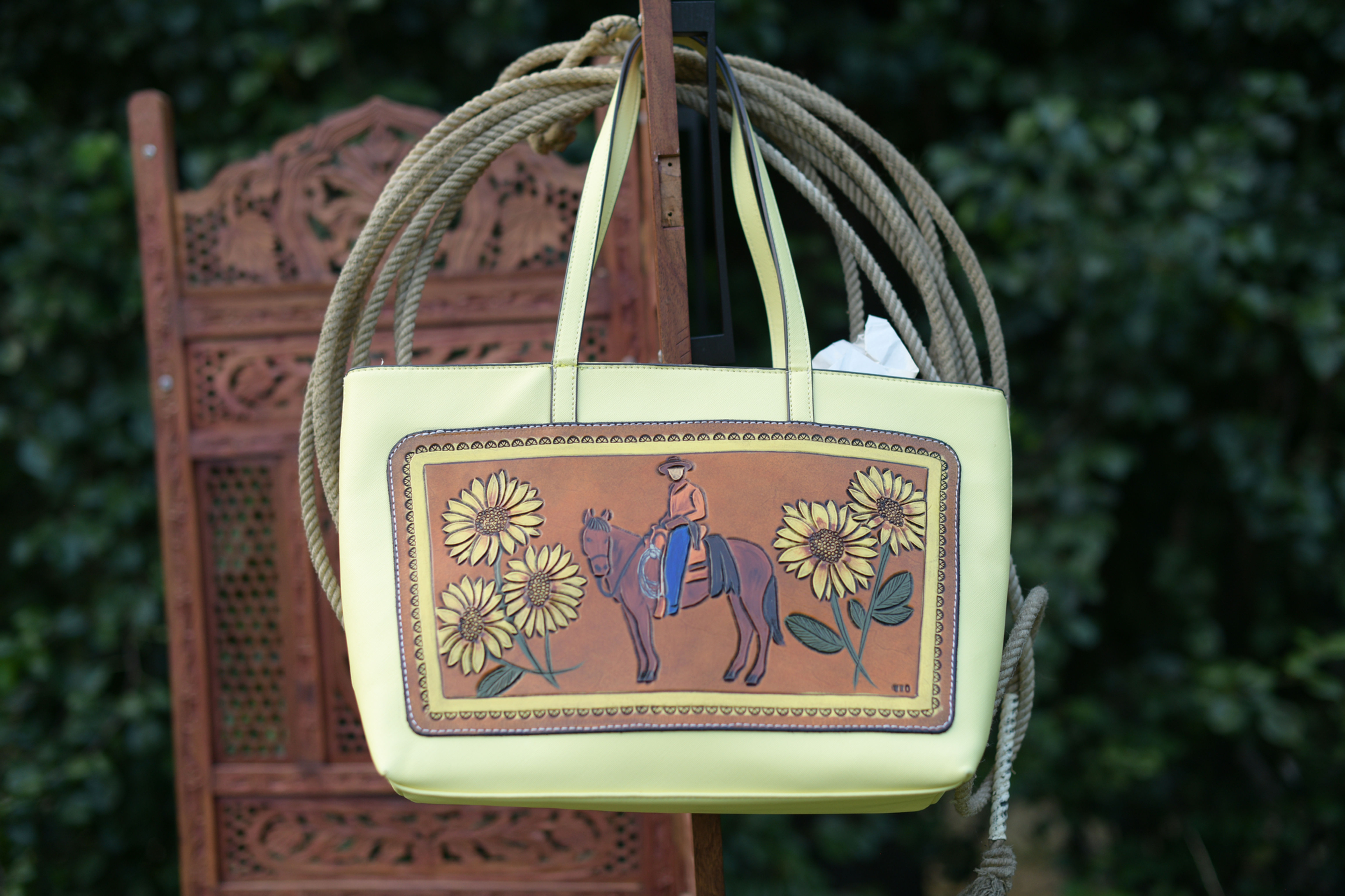 Sunflower Cowboy Purse