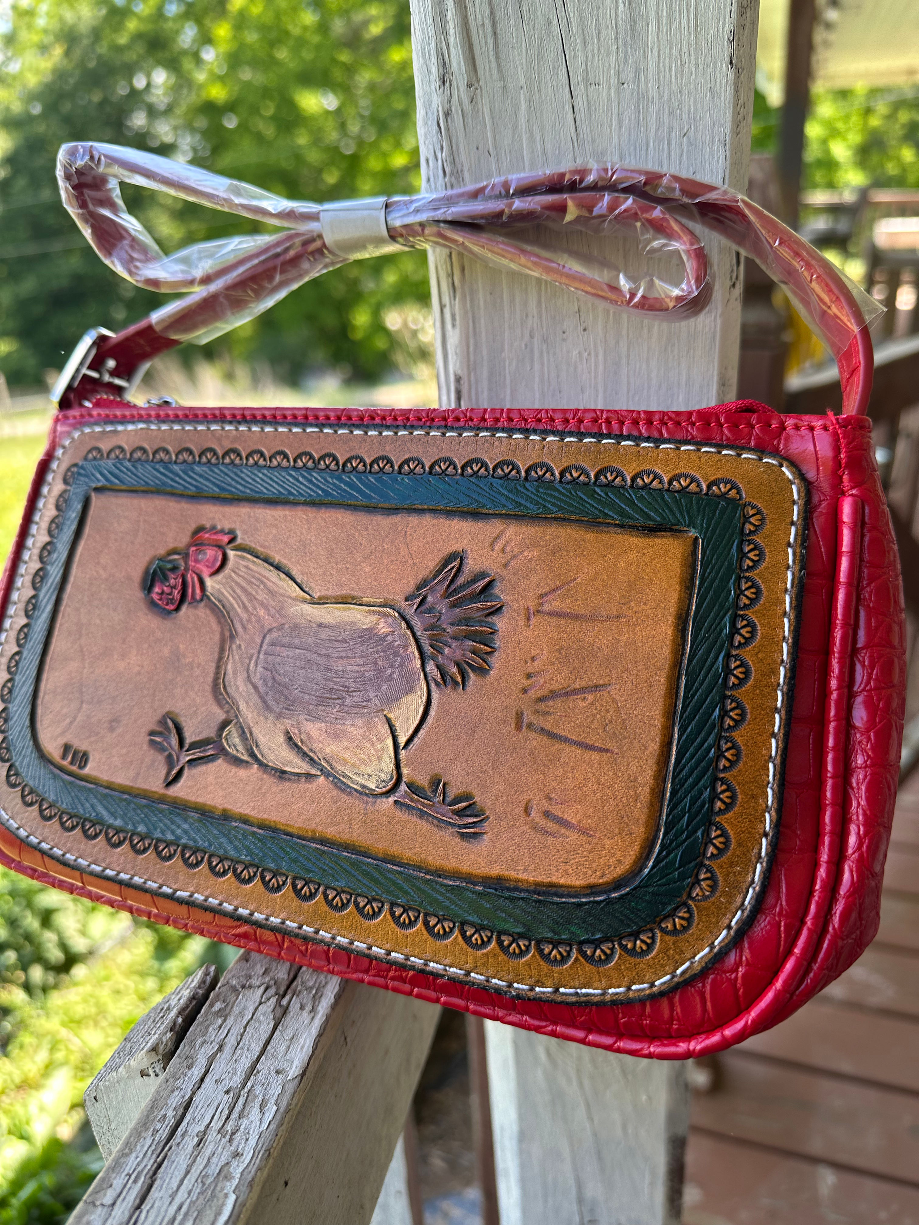 Strawberry Hen Red Purse