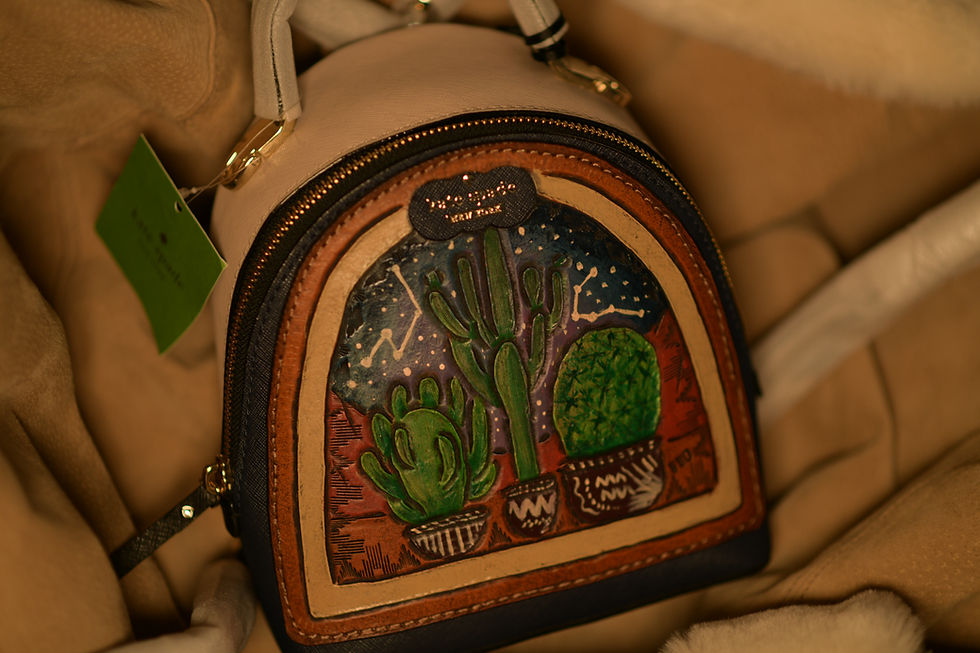 Thumbnail: Cosmic Cactus Kate Spade Mini Backpack