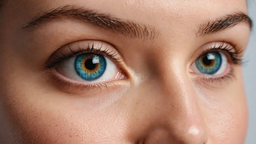 A sensitive eye area being treated with eye cream