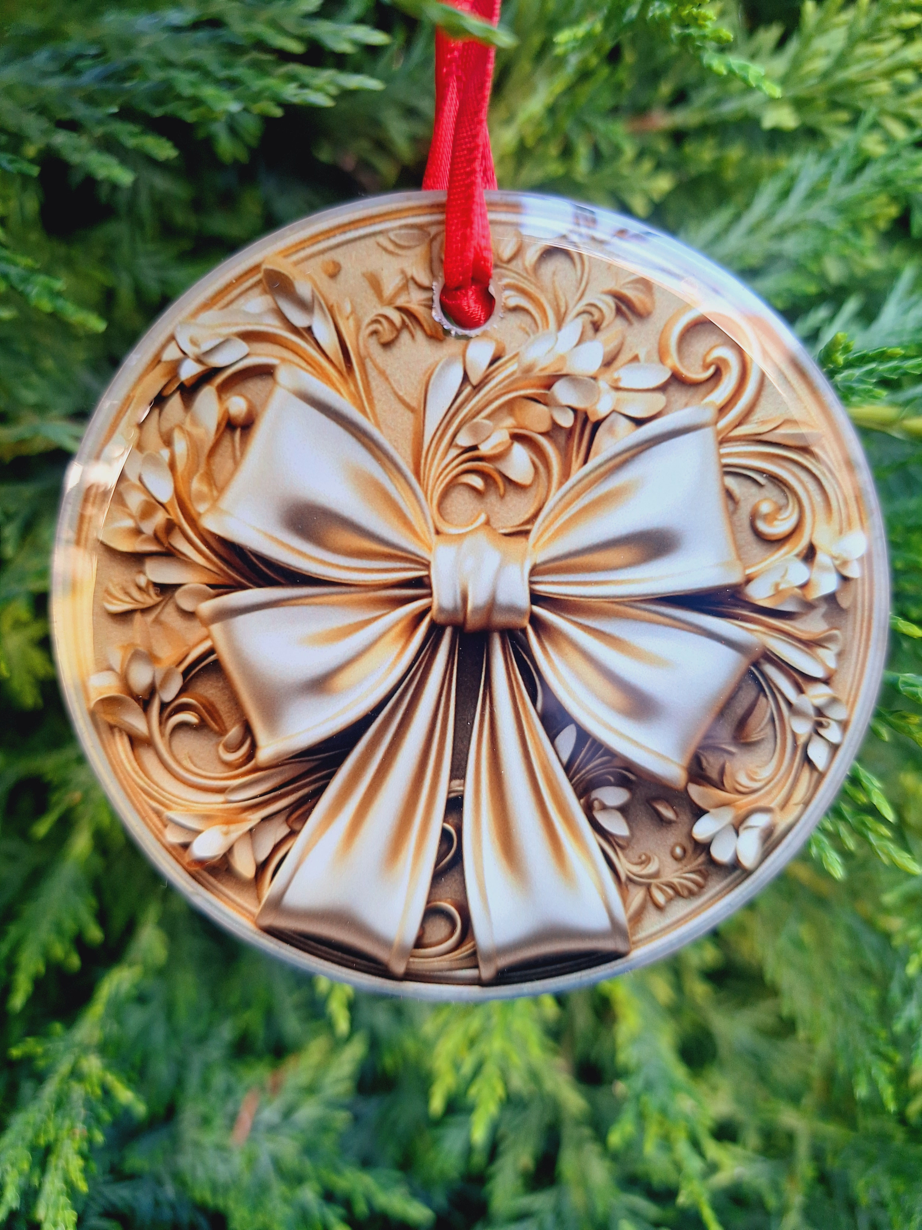 Glasanhänger "Schleife"