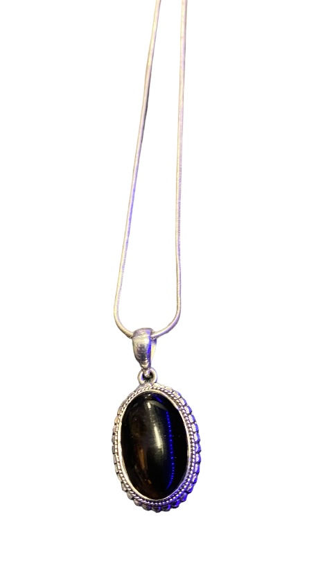 925 Sterling Sliver Smokey Quartz necklace ( FREE SHIPPING )