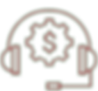 dollar currency and costumer service icon