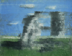 Paysage ouaté - huile sur toile - 107 x 