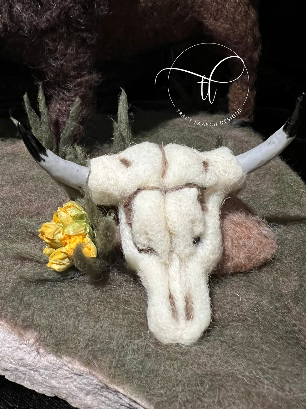 Thumbnail: "Life On The Plains" Fiber Art Sculpture